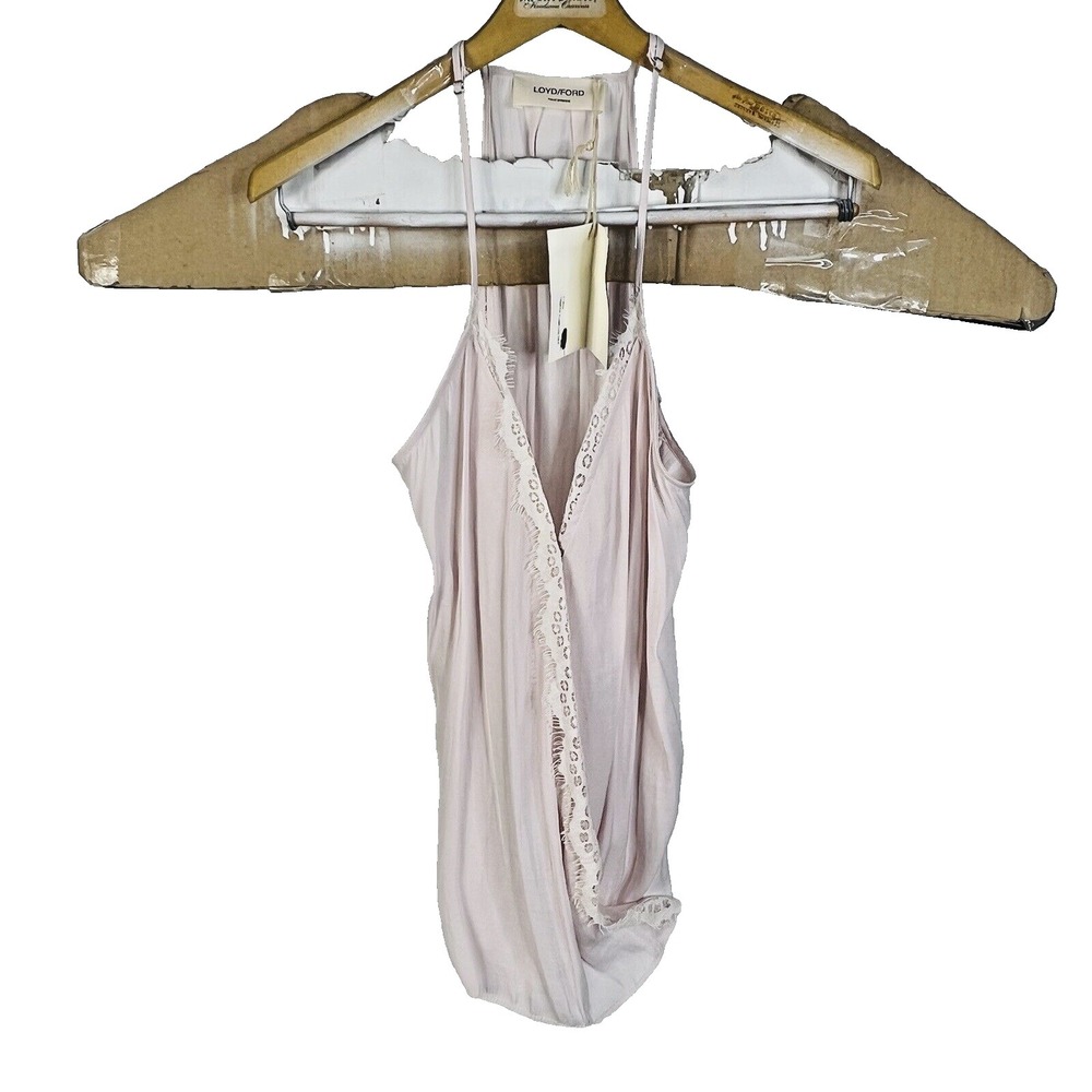 LOYD/FORD‎ Pink 2 Layer Double Button Rayon Lingerie Womens Tank Top Size 2